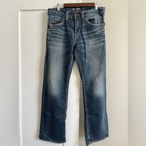 Men’s Silver Jeans Medium Blue Bootcut Jeans
